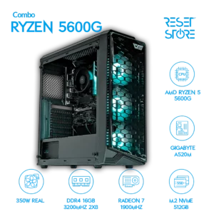 Combo Ryzen 5 5600G + 16GB + Chasis ARGB